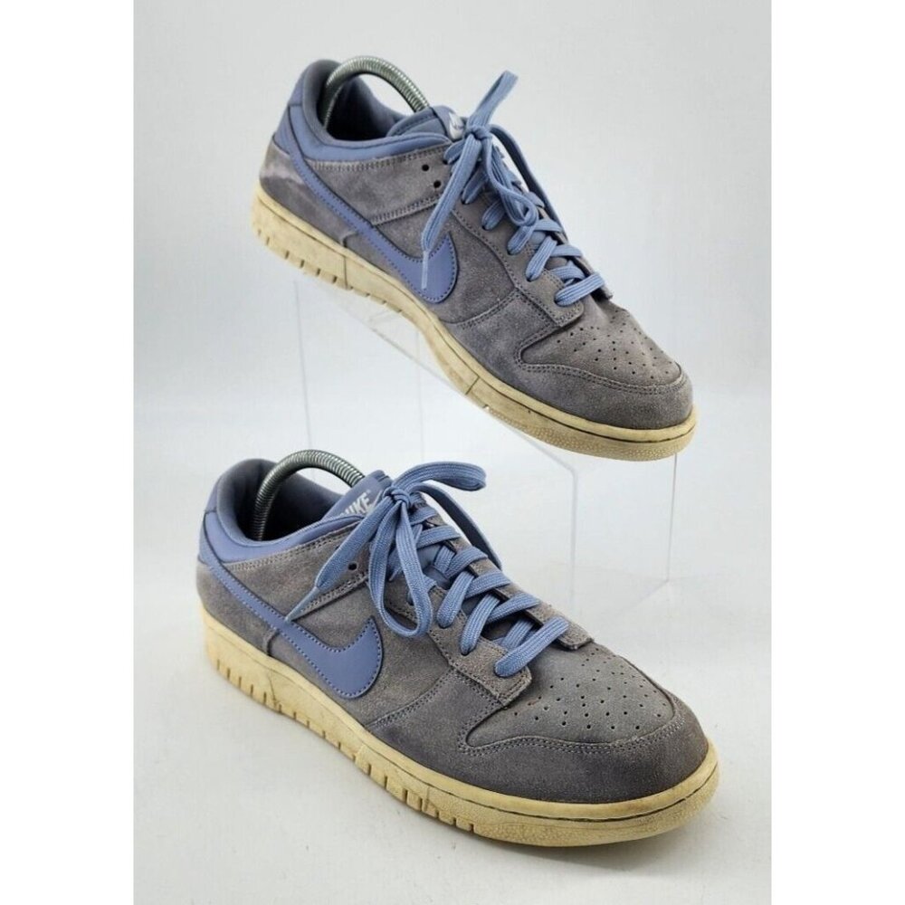 Nike Dunk Low Glacier Blue Gray Suede Shoe Sneakers Size‎ Men's 10.5 904234-005